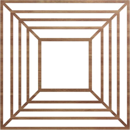Ekena Millwork Raven Wood Fretwork Pierced Ceiling Medallion, Walnut, 34"OD x 12 1/2"ID x 1/4"T CMWP34X34X0250RAWA